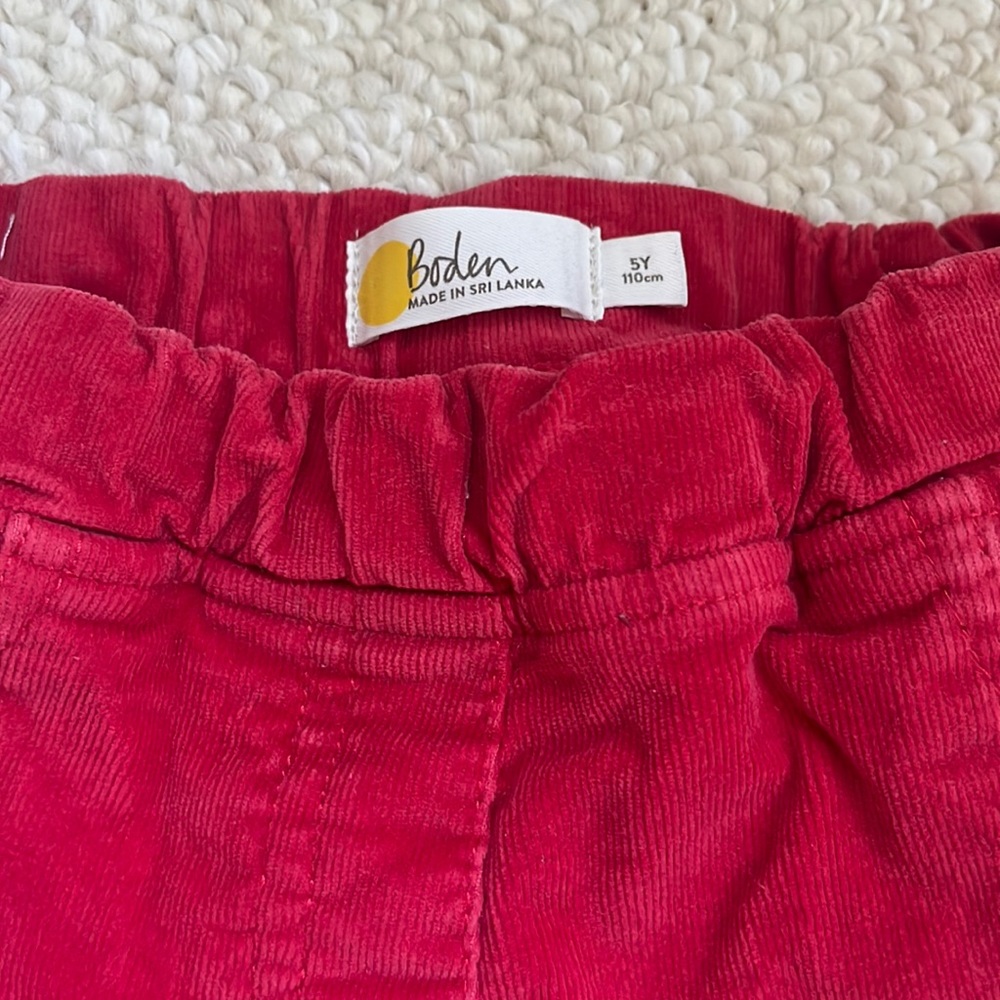 Mini Boden Size 5 stretch corduroy